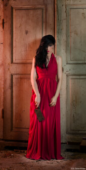 Kohlenbunker Lost Place Fleischerbeil Geige Rotes Kleid Küche Fotograf Violine Dresden Heidenau Wilsdruff