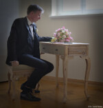 Hochzeitsfotografie Brautpaarshooting Standesamt Hochzeitsshooting Hochzeitsfoto Bräutigam Hochzeitsfotograf Schleier Kirche Nossen Dresden Freital Radebeul