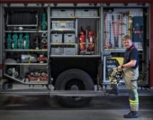 Löschfahrzeug Portraitfotografie Feuerwehrauto Kunst Portrait Portraitfotograf Dresden Blasewitz