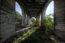 Die Überreste eines Gewölbeganges.