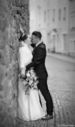 Brautkleid Hochzeitsshooting Fotograf Hochzeitsfotograf Schleier Kamenz Moritzburg SchwarzWeiß Bautzen