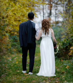 Hochzeitsfotograf Fotograf Brautpaar Brautpaarshooting Schleier Brautkleid Bautzen Dresden Pieschen Freital Herbst