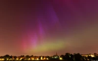 Polarlicht Nordlicht Aurora borealis Dresden Mai 2024 Elbwiesen