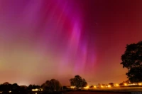 Polarlicht Nordlicht Aurora borealis Dresden Mai 2024 Elbwiesen