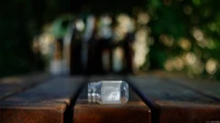 Himmelfahrt am Rastplatz Wildberg, rechts ist das verwirbelte Bokeh gut zu erkennen, f/2, APS-C. Yashica DSB 2/55 Flaschen Radebeul swirly bokeh