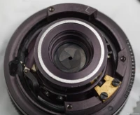 Blick von hinten auf die Blende vor dem Einbau der hinteren Linse. Carl Zeiss Jena Tessar f/2.8 50mm Blende