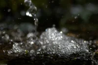 Mosesquelle, APS-C. Im Nahbereich kann man ringförmige Bokehmuster erkennen. Carl Zeiss Jena Sonnar 3.5/135 Wasser Bokeh