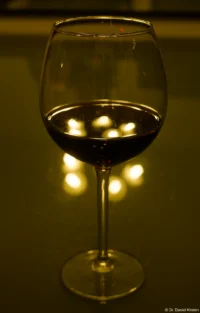 f/8 Carl Zeiss Jena Tessar 2.8/50 Weinglas Bokeh Rotwein Rotweinglas Reflektion Stimmung