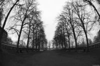 Thomas-Müntzer-Platz in Dresden. Thomas-Müntzer-Platz Dresden Fish-eye Takumar 4/17