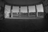 Pavillon an der Albertbrücke Dresden. Fish Eye Takumar 4/17 Pavillon Albertbrücke