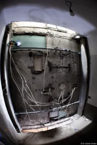 Renovierung. Fisheye-Takumar 4/17 Sanierung Baustelle